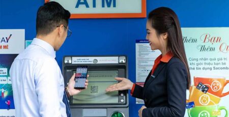 Rút tiền không cần thẻ ATM Sacombank